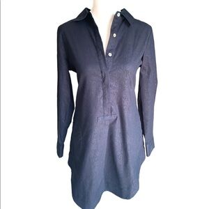 NWT Soft Surroundings The Essential Shirt Button Down Tunic Black Paisley XS